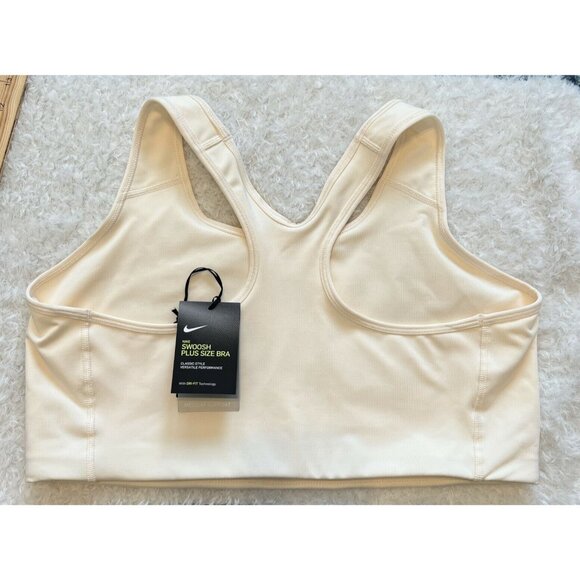 Nike Swoosh Women's Plus Size Bra Medium Support Cream Sz 2X New WT - Picture 8 of 12